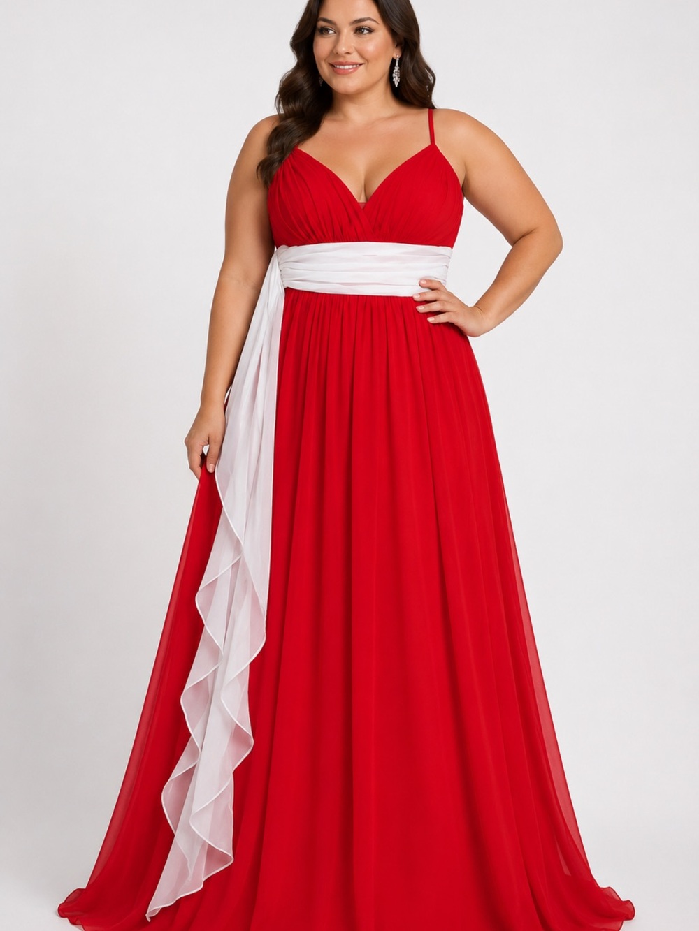 Alexia Designs Chiffon Floor Length Gown